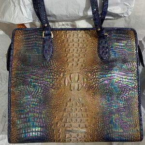 Brahmin TIA Bluestone Ombre Satchel NWT